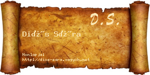 Diós Sára névjegykártya